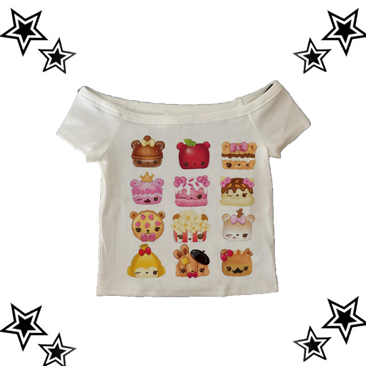 Y2K Graphic Baby Tee Crop - الجمالية Y2k الملابس خمر الشارع النساء