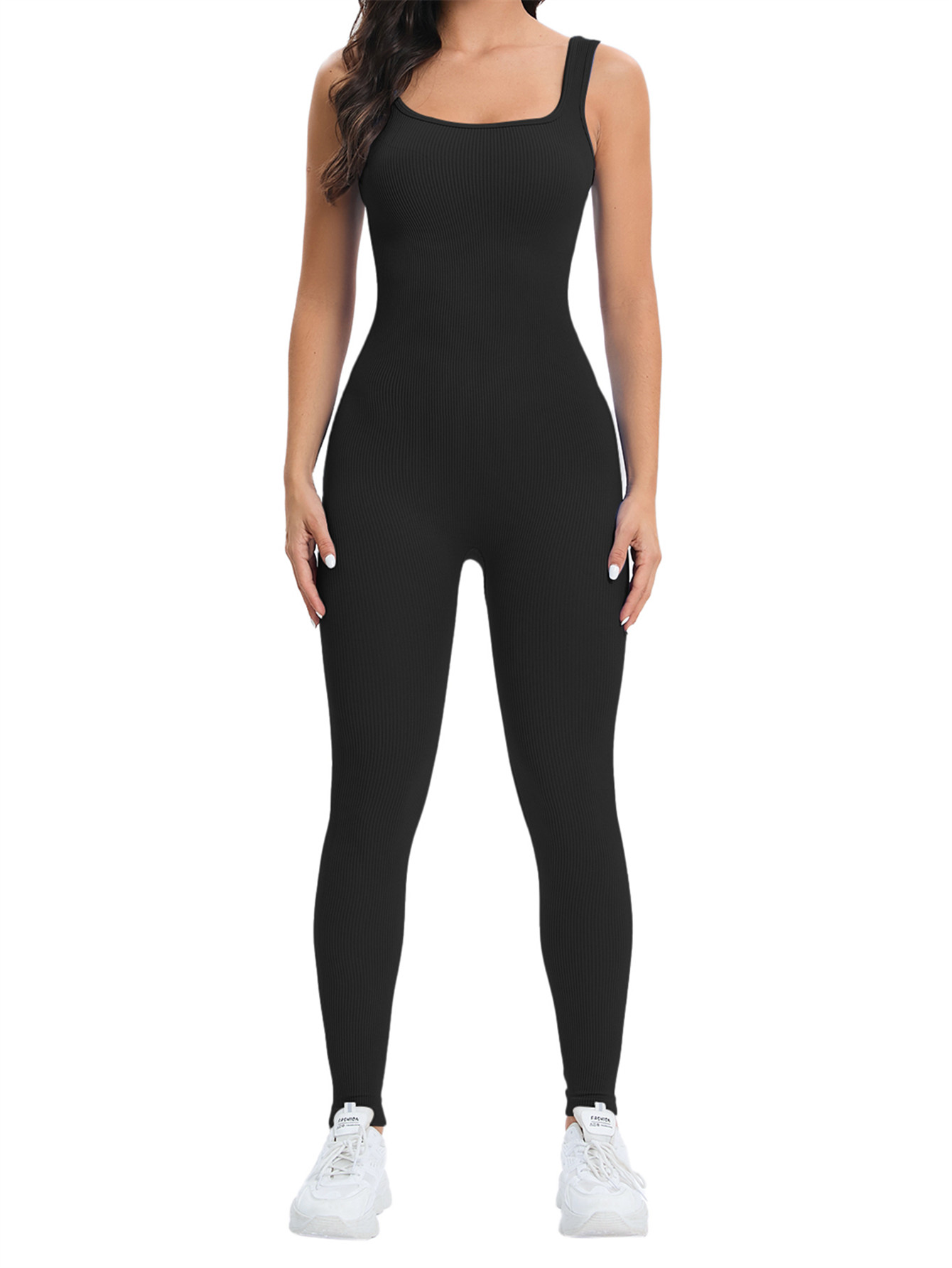 Seamless Ribbed Workout Tank Top - المرأة تجريب سلس بذلة اليوغا مضلع
