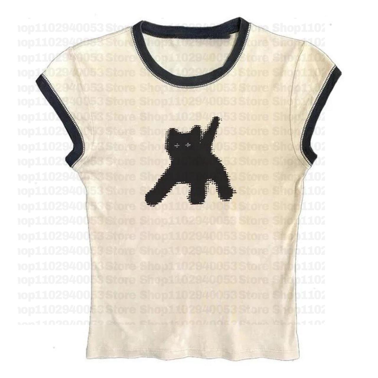 Y2K Graphic Baby Tee Crop - المرأة رسالة الرسم طباعة القوطية المحاصيل