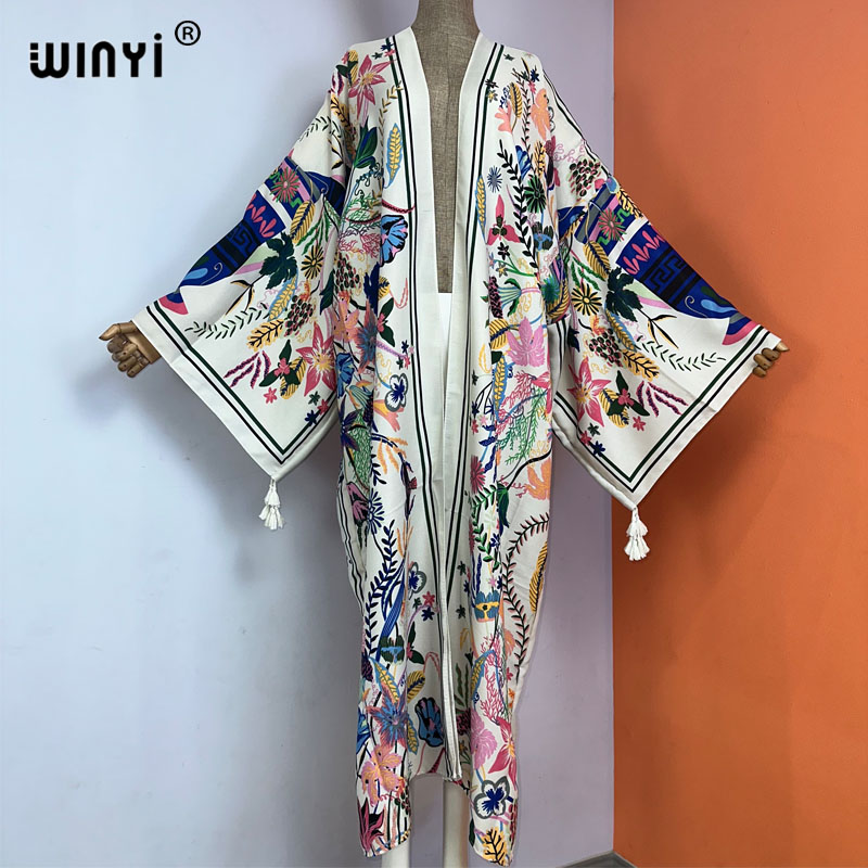 Boho Summer Beach Maxi Dress - WINYI كيمونو جديد بوهو شاطئ الصيف