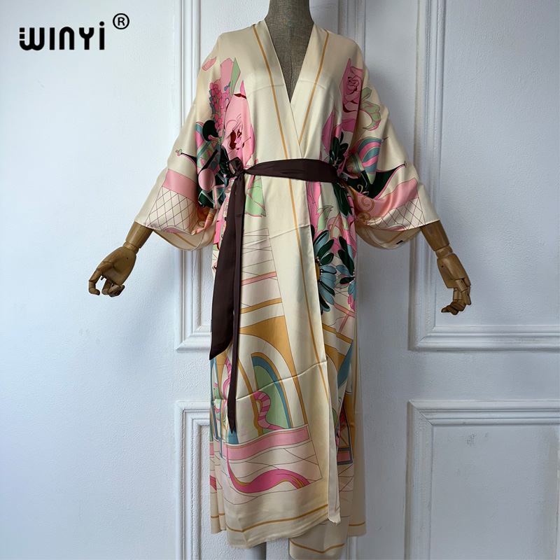 Boho Summer Beach Maxi Dress - فستان WINYI الصيفي المطبوع على شكل