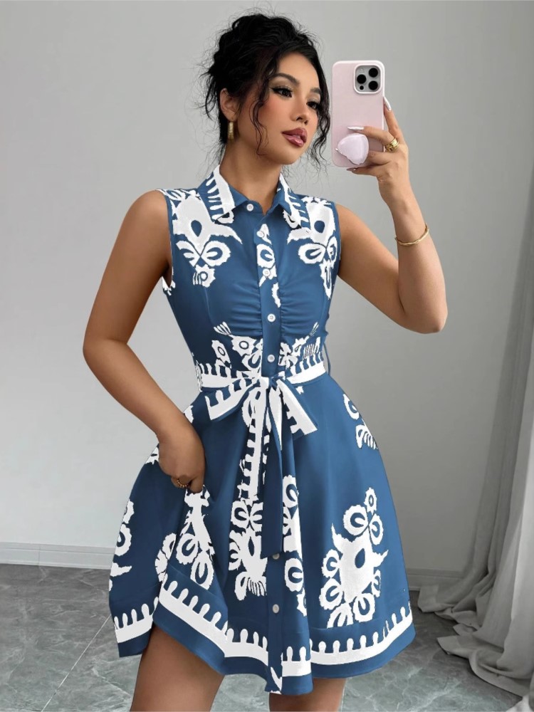 فستان كاجوال صيفي جديد على الم - مراجعة French Vintage Floral Midi Dress وسعره