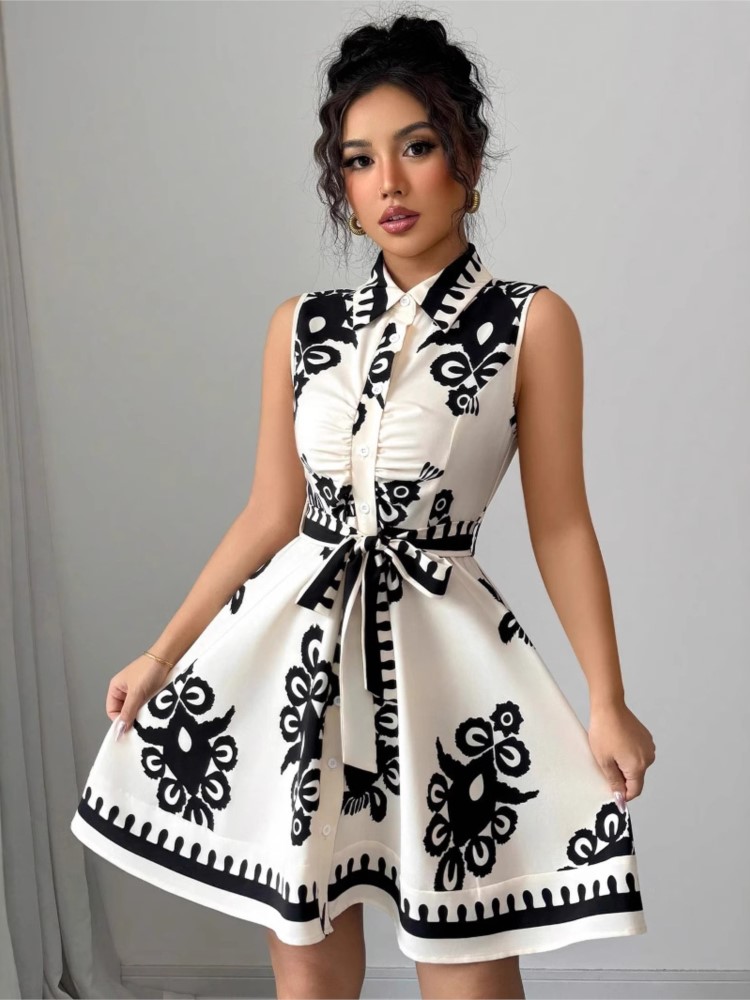 فستان كاجوال صيفي جديد على الم - مراجعة French Vintage Floral Midi Dress وسعره