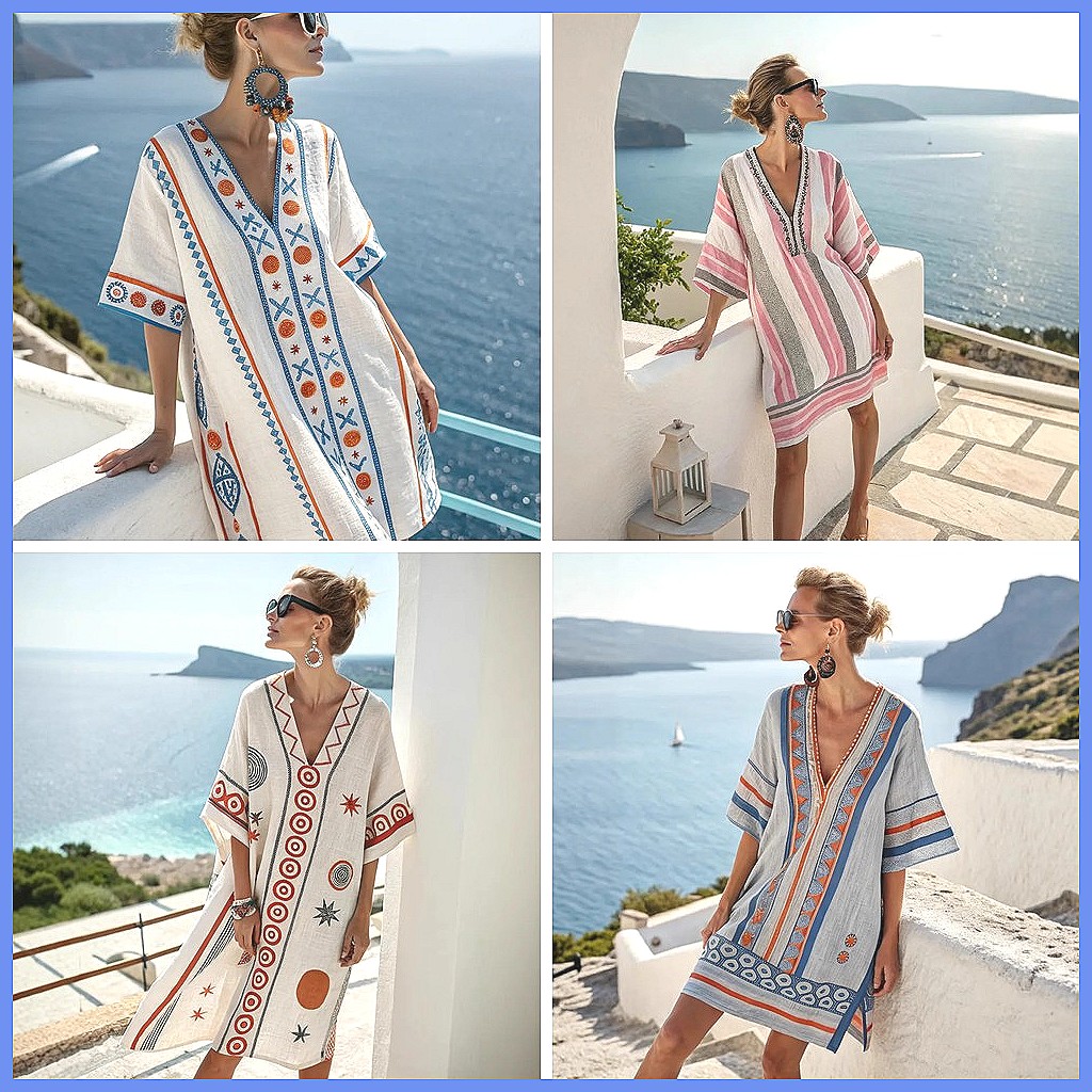فستان نسائي صيفي 2025 بياقة عل - مراجعة Dresses وسعره