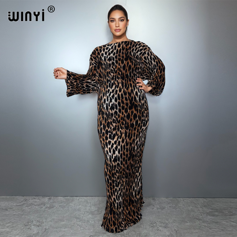 فستان فضفاض مرن صيفي مطوي من W - مراجعة Boho Summer Beach Maxi Dress وسعره