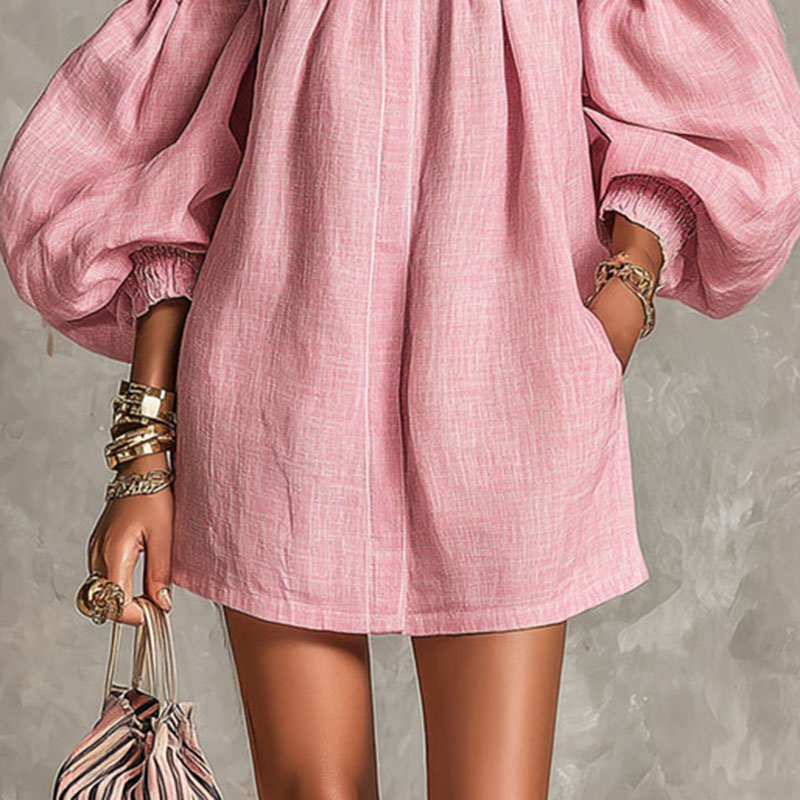 فستان صيفي جديد 2026 بأكتاف مك - مراجعة Off Shoulder Puff Sleeve Sundress وسعره