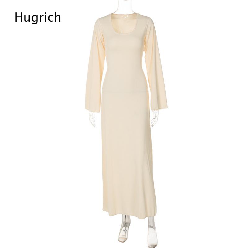 فستان ماكسي أنيق للنساء من قما - مراجعة Bodycon Long Sleeve Ribbed Dress وسعره