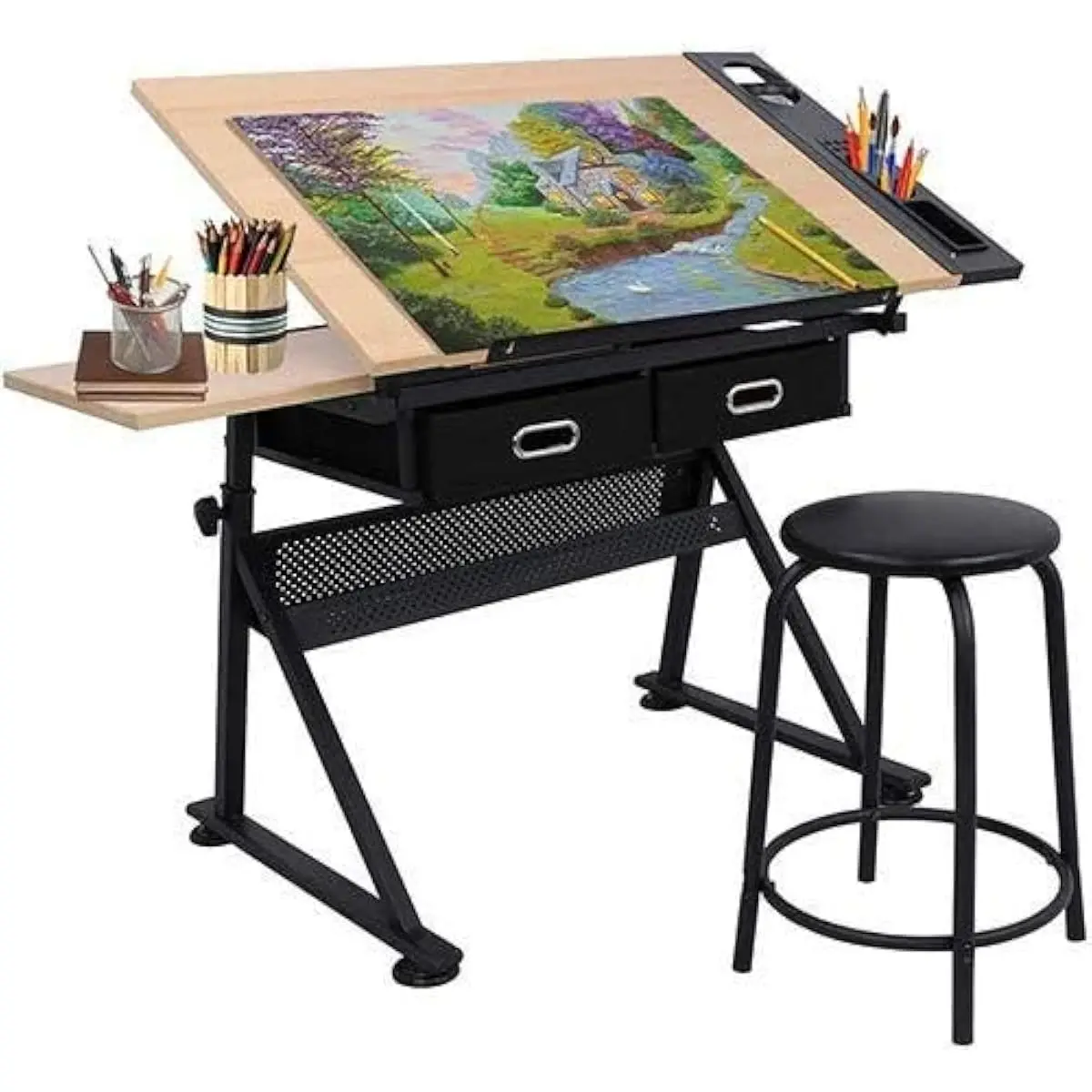 طاولة رسم قابلة للتعديل مع سطح - مراجعة Tops وسعره