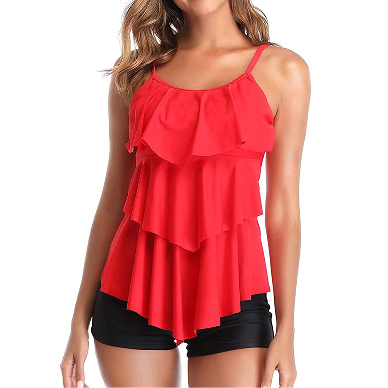 بيكيني نسائي بطبعة زهور مع شور - مراجعة Tops وسعره