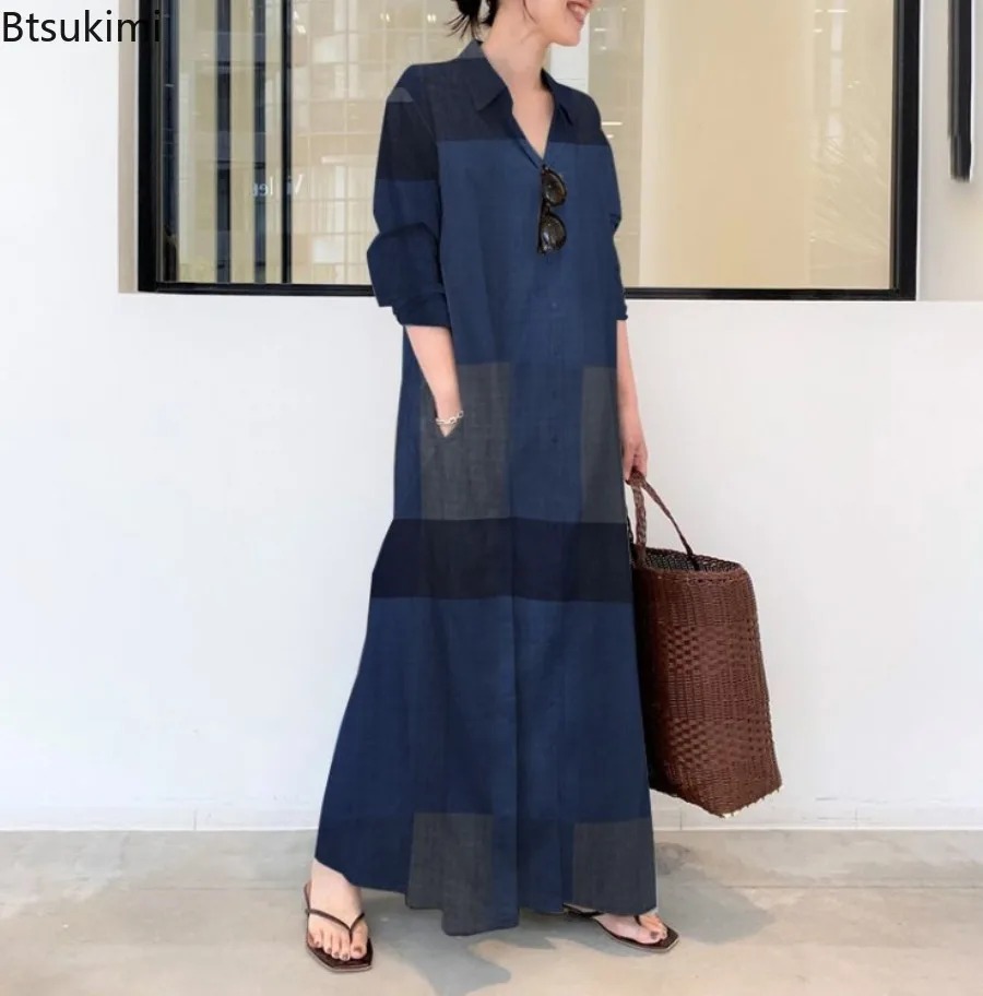 فستان قميص نسائي جديد وعصري من - مراجعة Casual Loose Linen Shirt Dress وسعره
