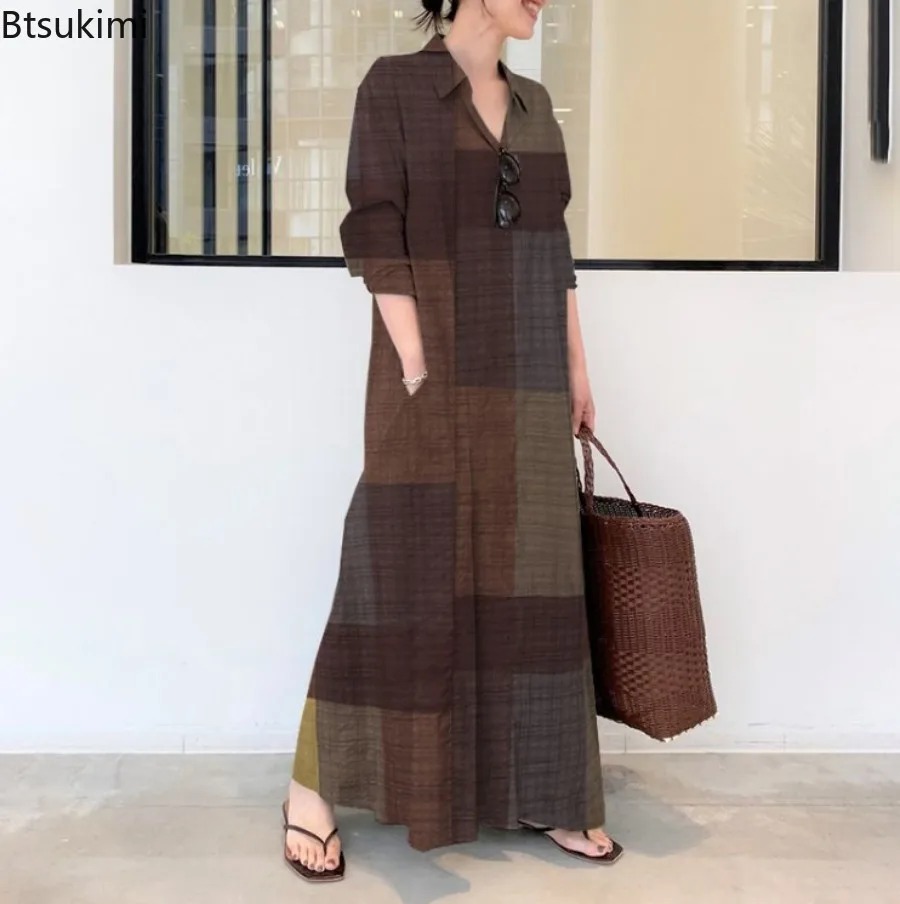 فستان قميص نسائي جديد وعصري من - مراجعة Casual Loose Linen Shirt Dress وسعره