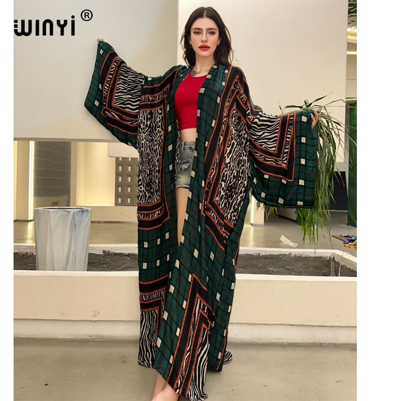 WINYI كيمونو مثير الصيف 2025 م - مراجعة Boho Summer Beach Maxi Dress وسعره