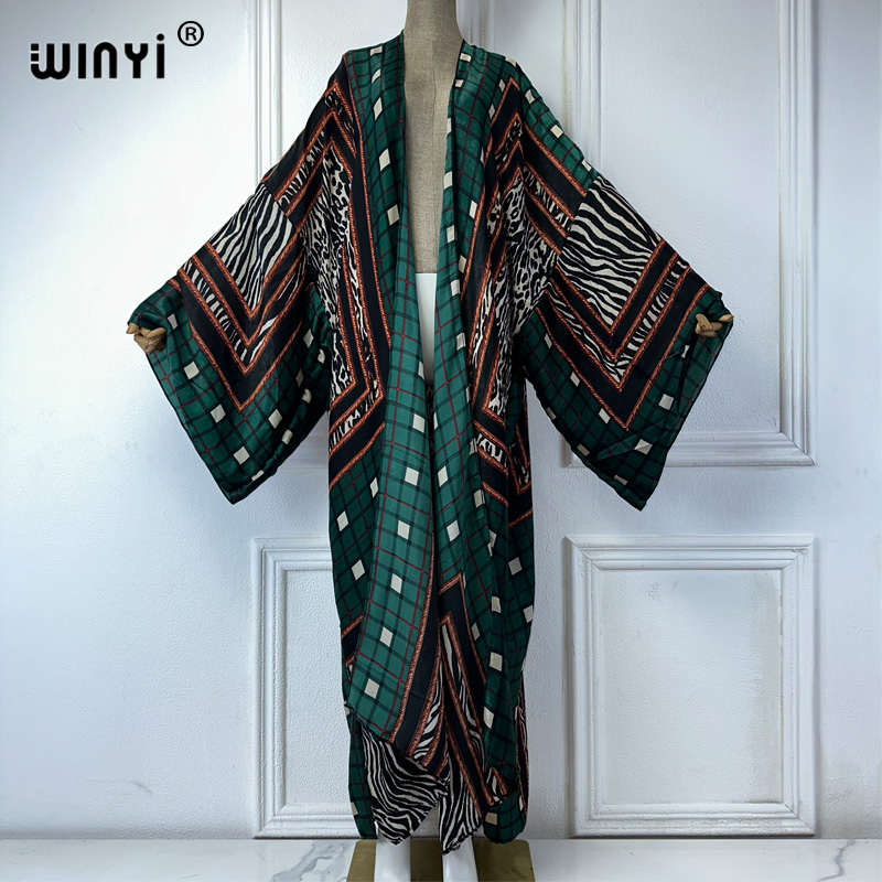 WINYI كيمونو مثير الصيف 2025 م - مراجعة Boho Summer Beach Maxi Dress وسعره