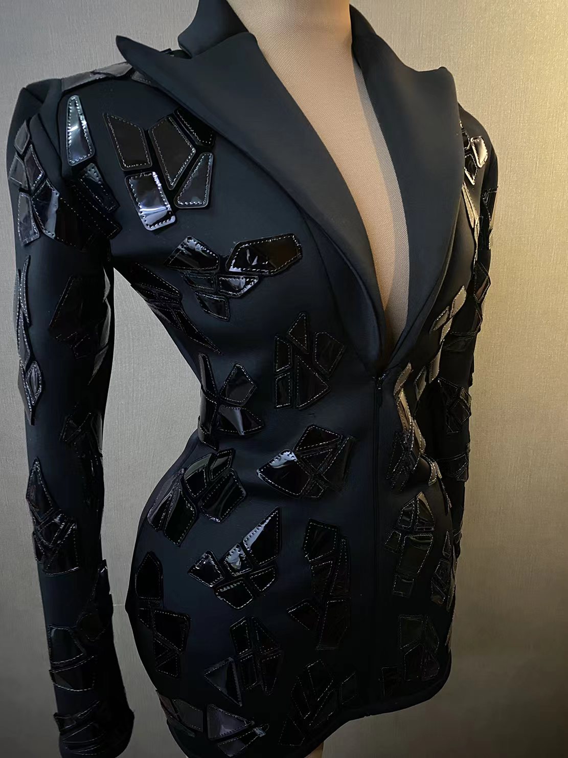فستان أسود فاخر للنساء مزين با - مراجعة Sparkly Rhinestone Club Party Dress وسعره
