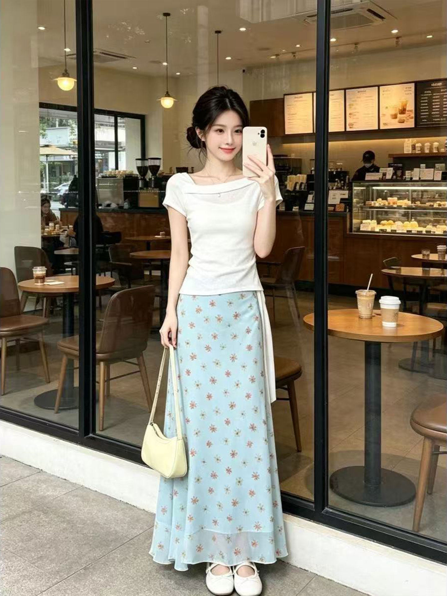 فستان كوري بتصميم حورية البحر  - مراجعة Korean Style A Line Shirt Dress وسعره