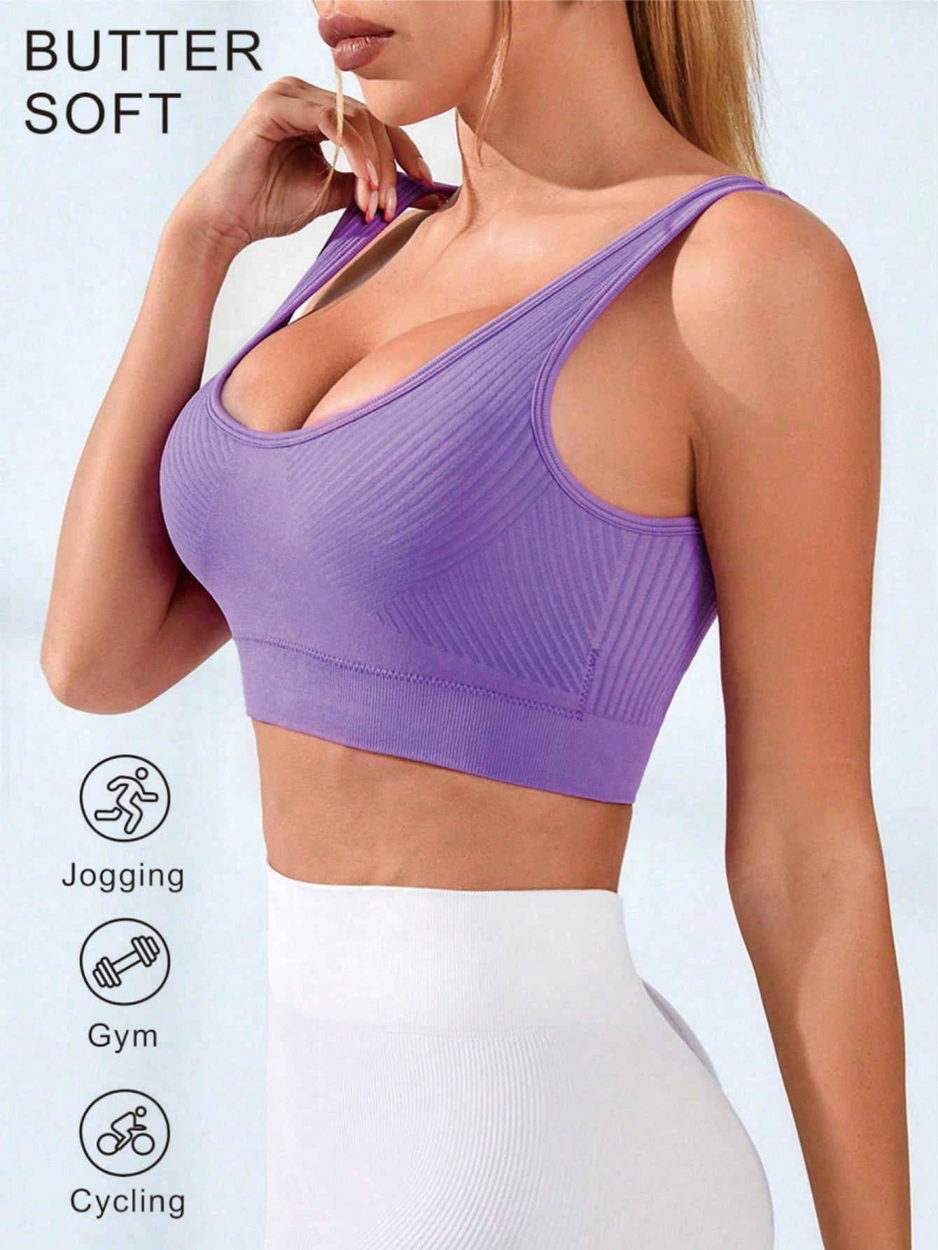 حمالة صدر رياضية نسائية مضلعة  - مراجعة Seamless Ribbed Workout Tank Top وسعره