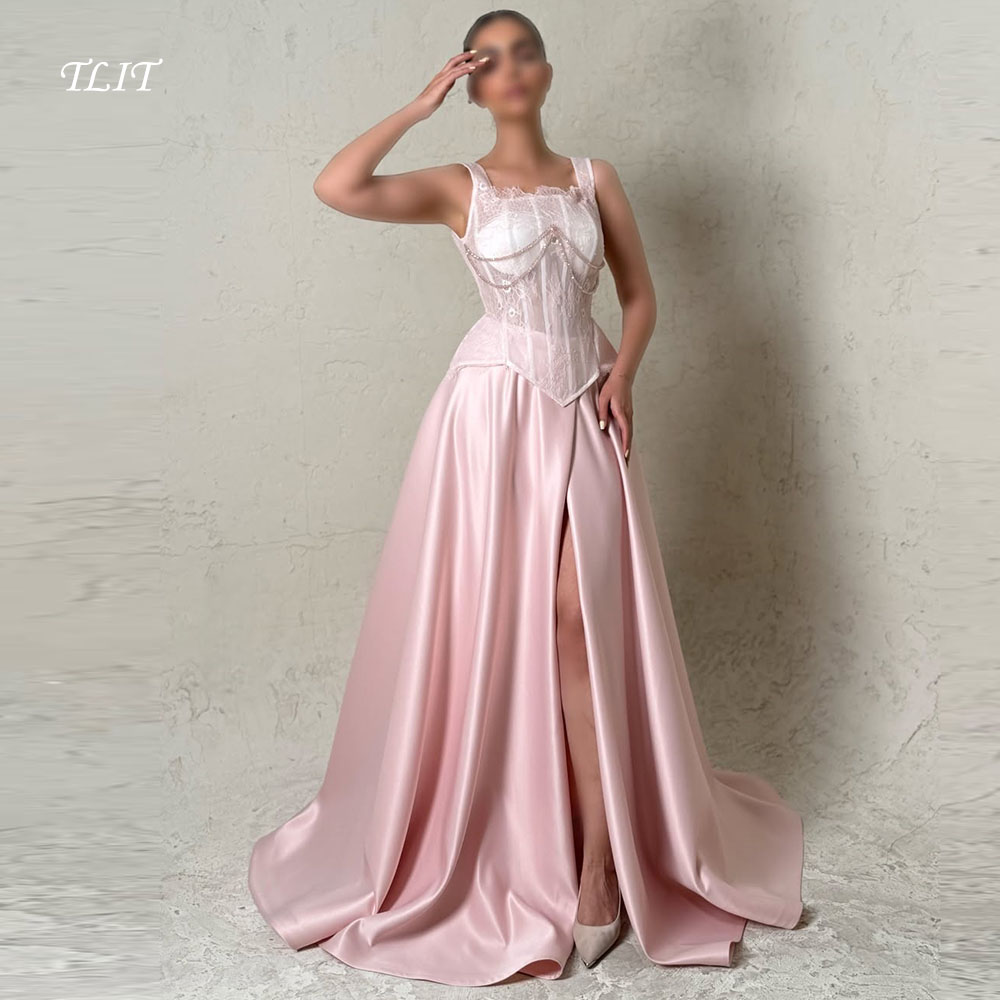 فساتين سهرة أنيقة من الحرير ال - مراجعة Elegant Satin Evening Gown Split وسعره