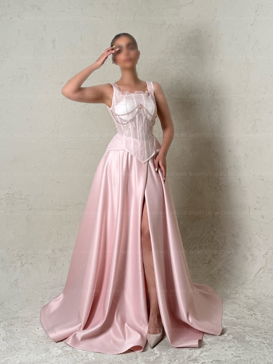 فساتين سهرة أنيقة من الحرير ال - مراجعة Elegant Satin Evening Gown Split وسعره