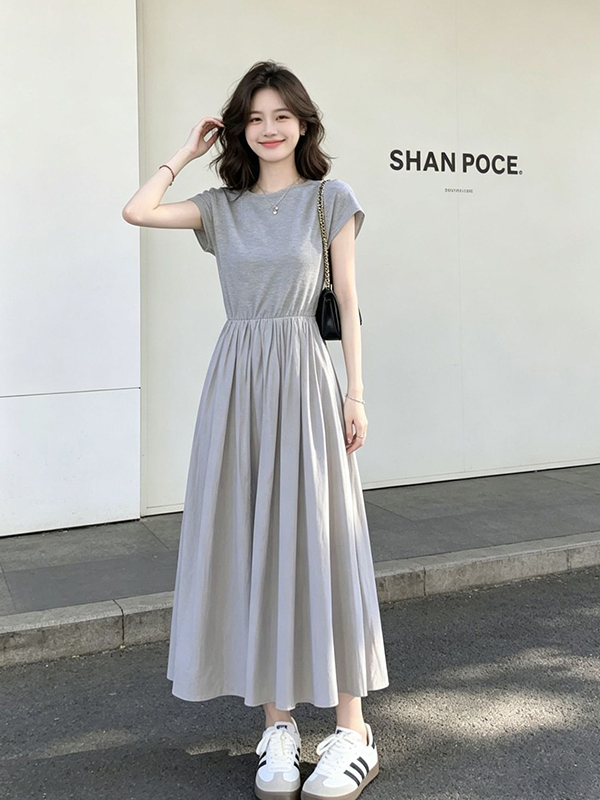 فستان نسائي كوري الطراز بمقاسا - مراجعة Korean Style A Line Shirt Dress وسعره