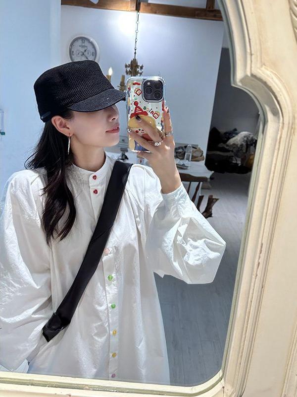 فستان قميص نسائي طويل الأكمام  - مراجعة Korean Style A Line Shirt Dress وسعره