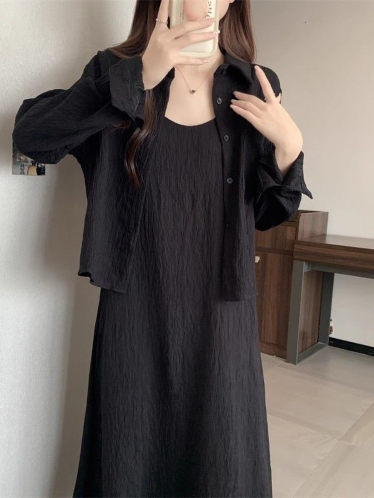 فستان نسائي صيفي فضفاض بمقاسات - مراجعة Korean Style A Line Shirt Dress وسعره