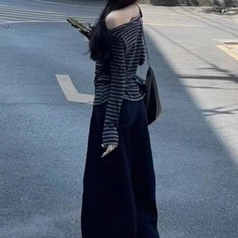 بلوزة نسائية كورية عصرية مخططة - مراجعة Blouses وسعره