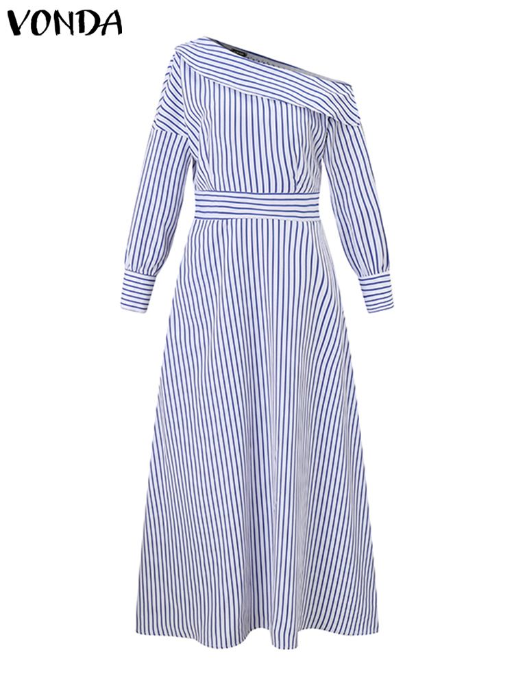 فوندا 2024 فستان ماكسي نسائي أ - مراجعة Off Shoulder Puff Sleeve Sundress وسعره