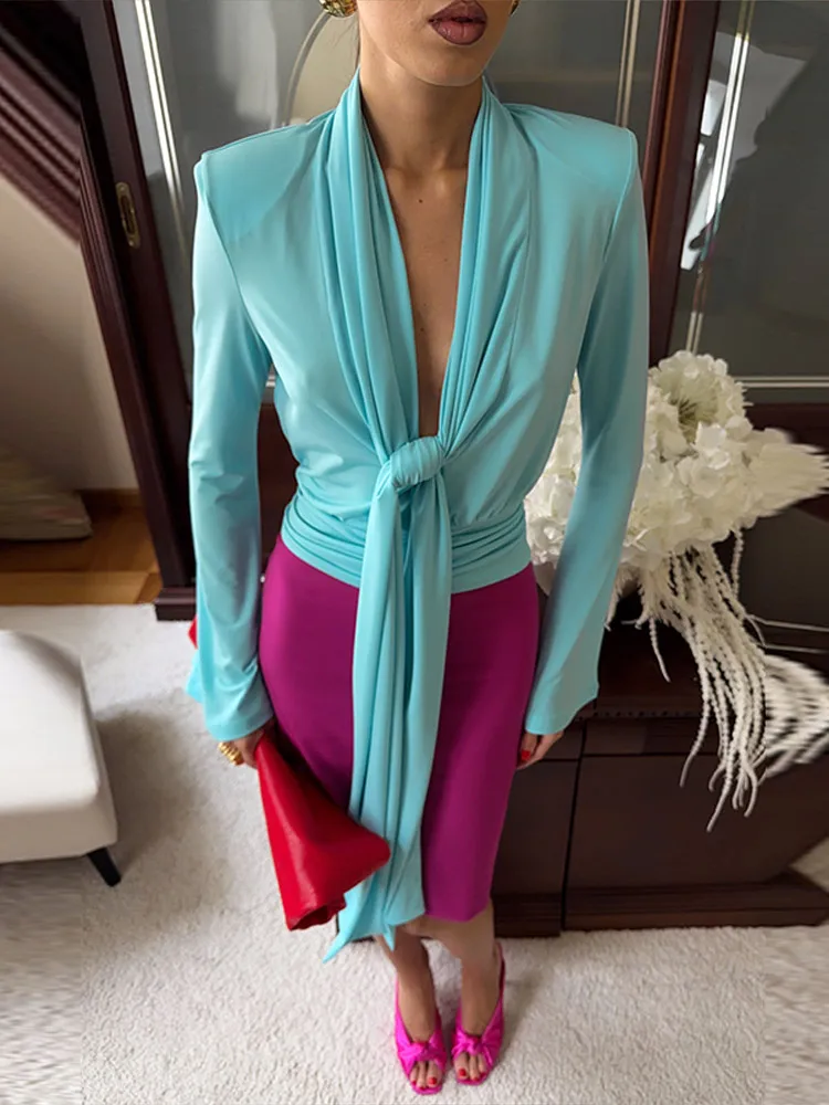 فستان نسائي أنيق بياقة وشاح مط - مراجعة Dresses وسعره