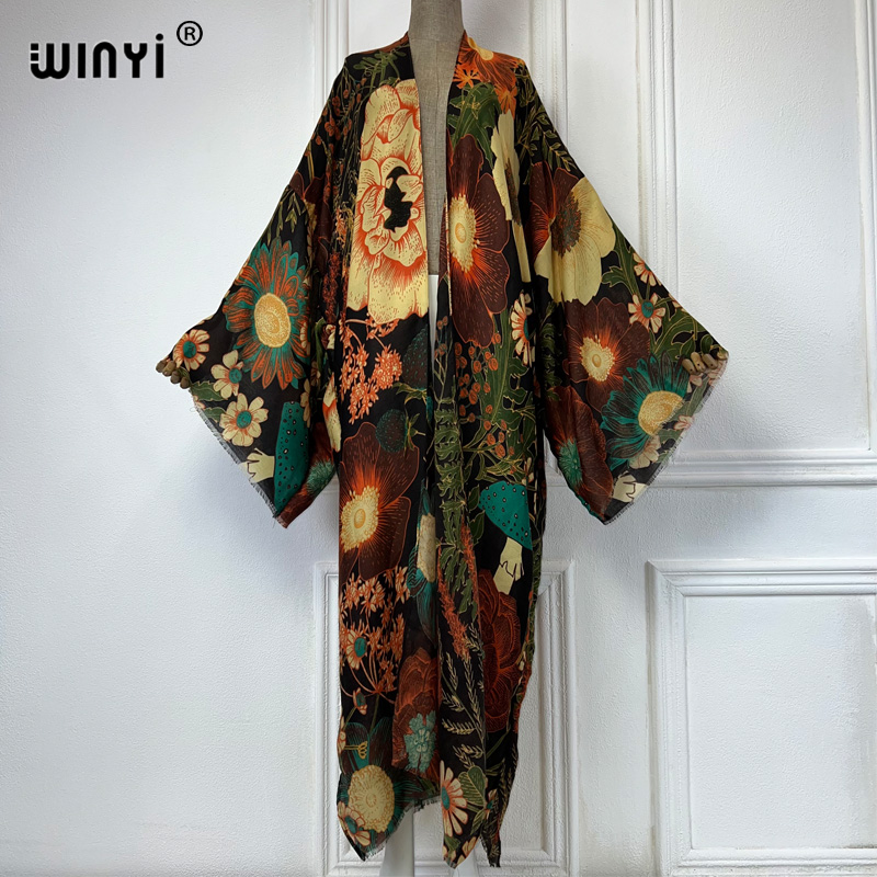 فستان كيمونو ماكسي صيفي من WIN - مراجعة Boho Summer Beach Maxi Dress وسعره