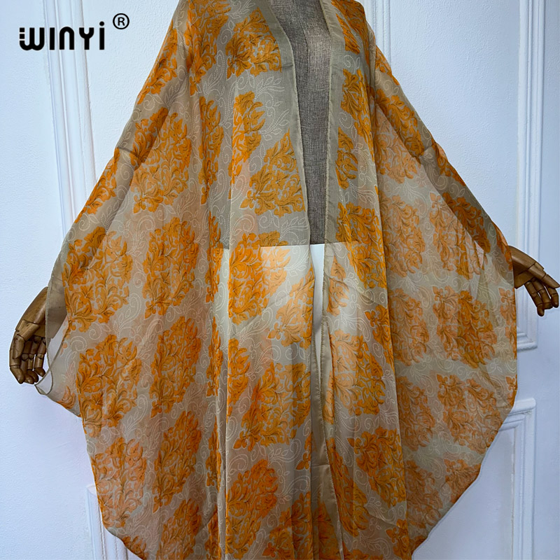 WINYI ماكسي كيمونو الصيف منظور - مراجعة Boho Summer Beach Maxi Dress وسعره