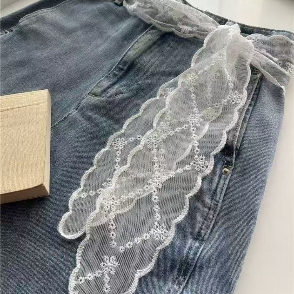 حزام دانتيل أبيض أنيق للنساء،  - مراجعة Jeans وسعره