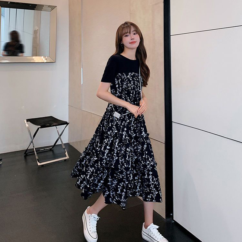 المرأة تي شيرت وهمية قطعتين فس - مراجعة Korean Style A Line Shirt Dress وسعره