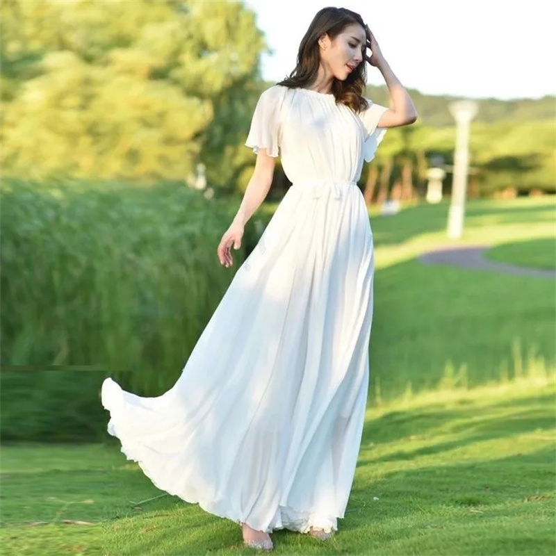 فستان صيفي حريمي جديد 2023 فست - مراجعة French Vintage Floral Midi Dress وسعره