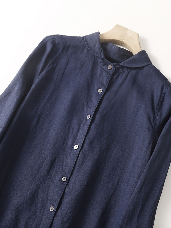 فستان قميص فضفاض من القطن والك - مراجعة Casual Loose Linen Shirt Dress وسعره