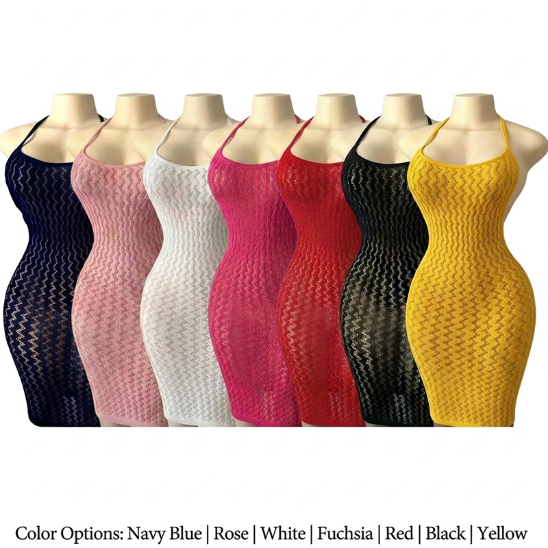 فستان شبكي شفاف للشاطئ للنساء، - مراجعة Sexy Mesh Sheer Bodycon Dress وسعره