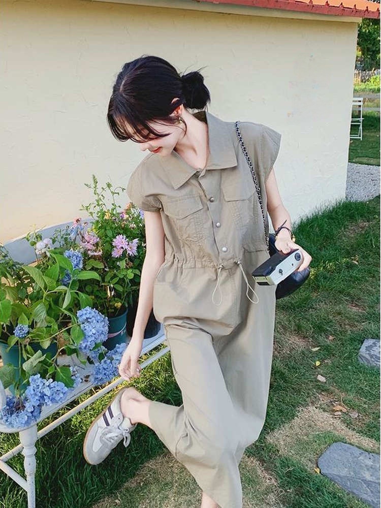 فستان قميص نسائي كوري أنيق للت - مراجعة Korean Style A Line Shirt Dress وسعره