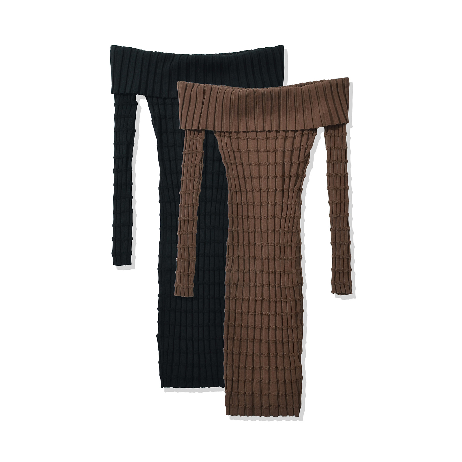 2025 مثير Ruched مائل الكتف شر - مراجعة Bodycon Long Sleeve Ribbed Dress وسعره