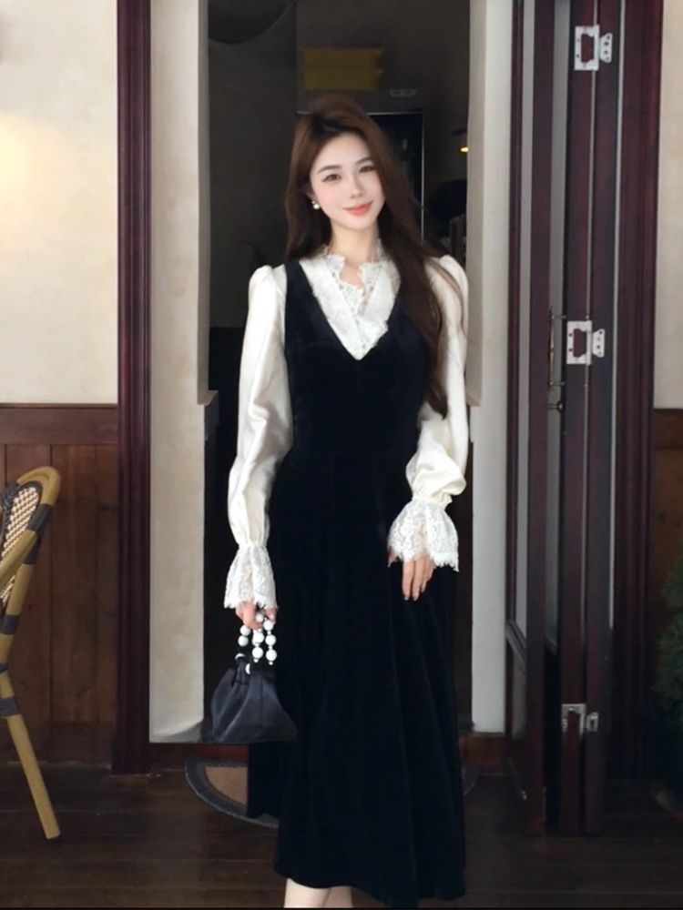 فستان حريري أنيق من XZY مع تطر - مراجعة Korean Style A Line Shirt Dress وسعره