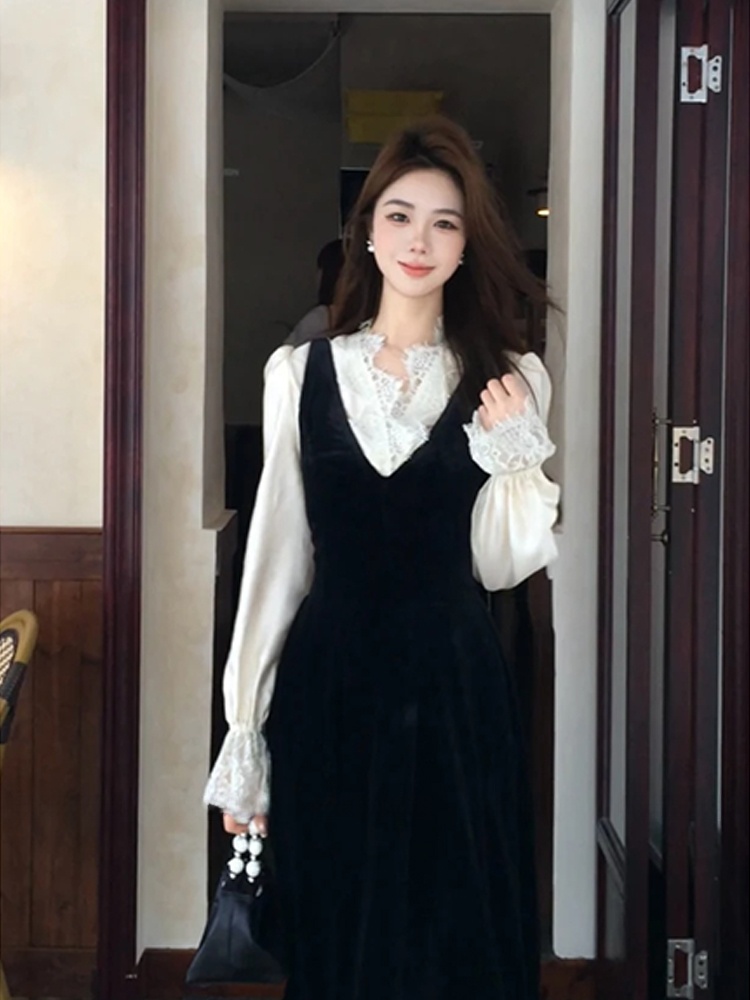 فستان حريري أنيق من XZY مع تطر - مراجعة Korean Style A Line Shirt Dress وسعره