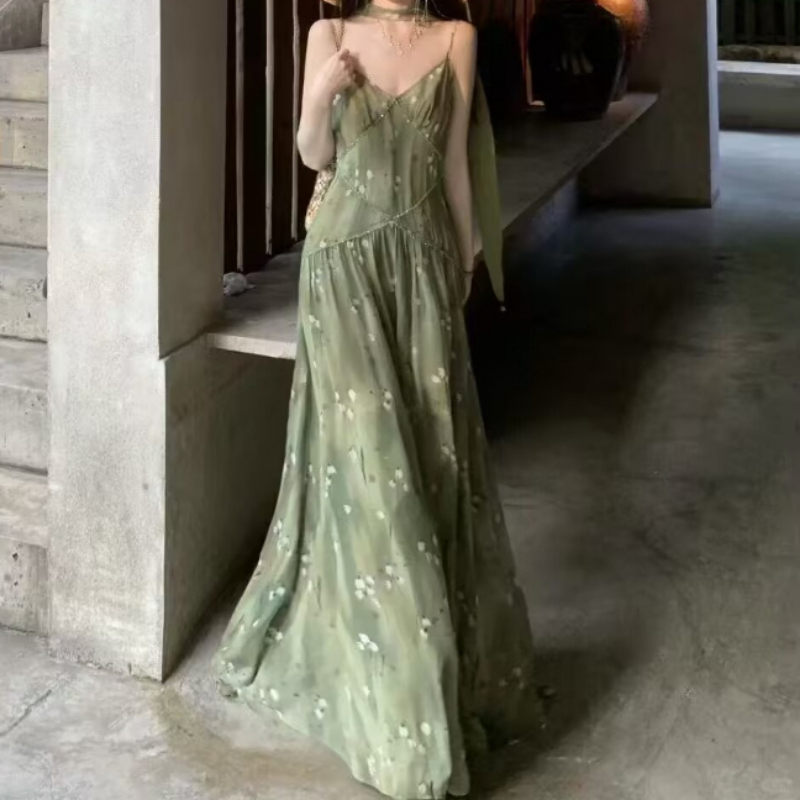 فستان ميدي عتيق جديد لعام 2025 - مراجعة French Vintage Floral Midi Dress وسعره