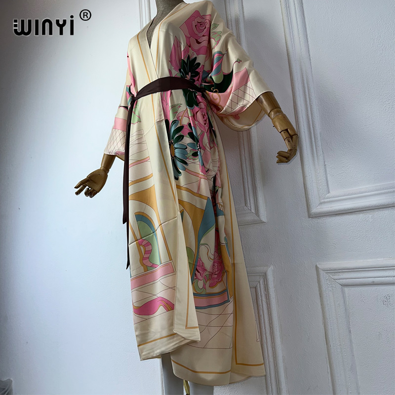 فستان WINYI الصيفي المطبوع على - مراجعة Boho Summer Beach Maxi Dress وسعره