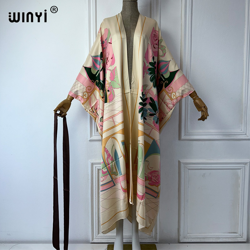 فستان WINYI الصيفي المطبوع على - مراجعة Boho Summer Beach Maxi Dress وسعره