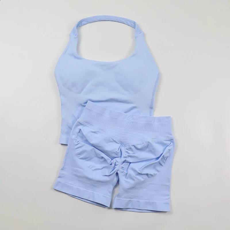 طقم يوجا نسائي بدون خياطة، توب - مراجعة Seamless Ribbed Workout Tank Top وسعره
