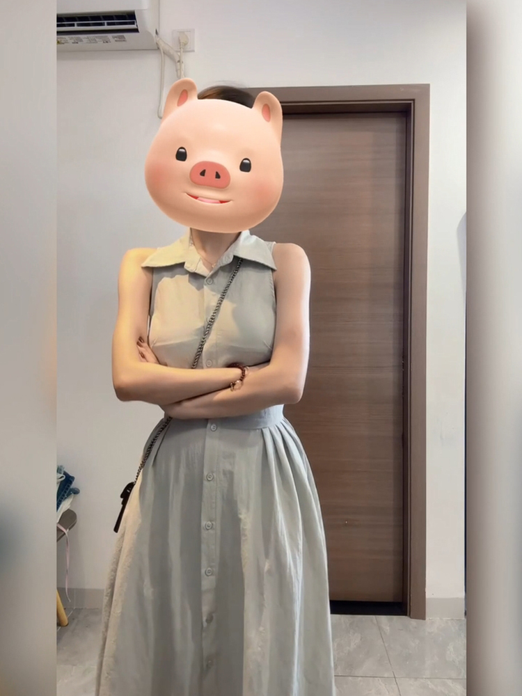 فستان قميص نسائي صيفي أنيق وعص - مراجعة Korean Style A Line Shirt Dress وسعره