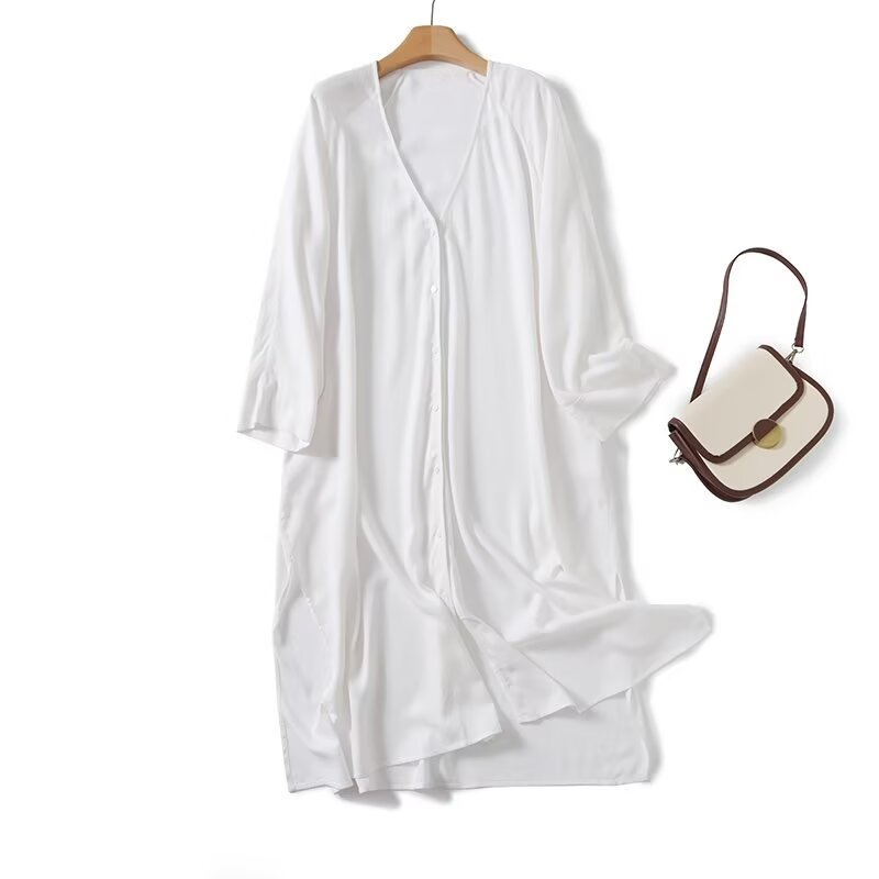 فستان متوسط الطول كتان من Dave - مراجعة Casual Loose Linen Shirt Dress وسعره