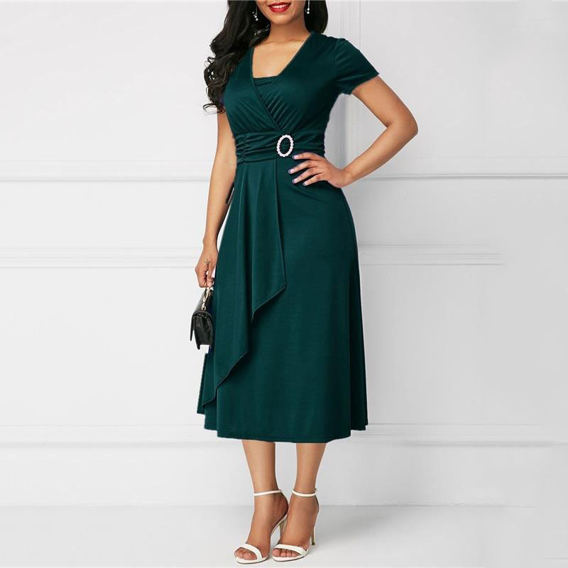 فستان We.Fine للسيدات بلون ساد - مراجعة French Vintage Floral Midi Dress وسعره