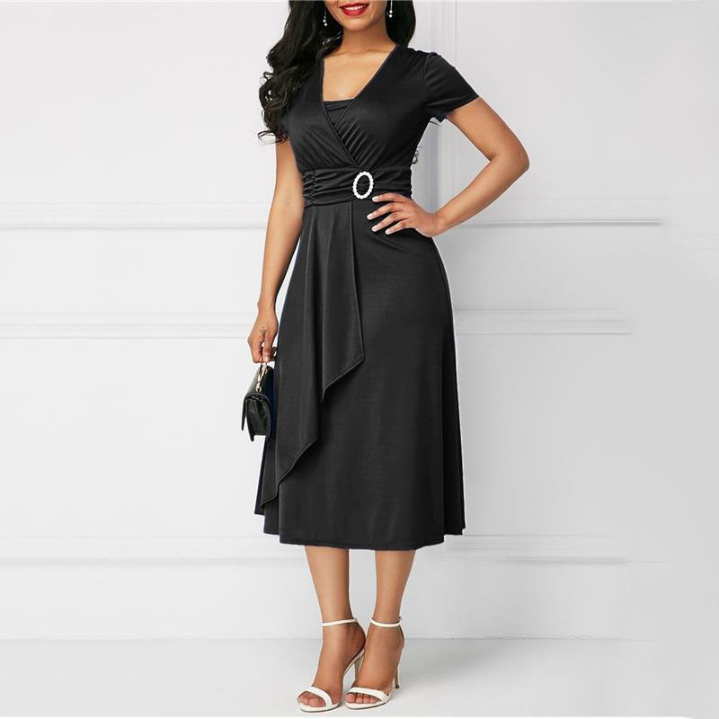 فستان We.Fine للسيدات بلون ساد - مراجعة French Vintage Floral Midi Dress وسعره