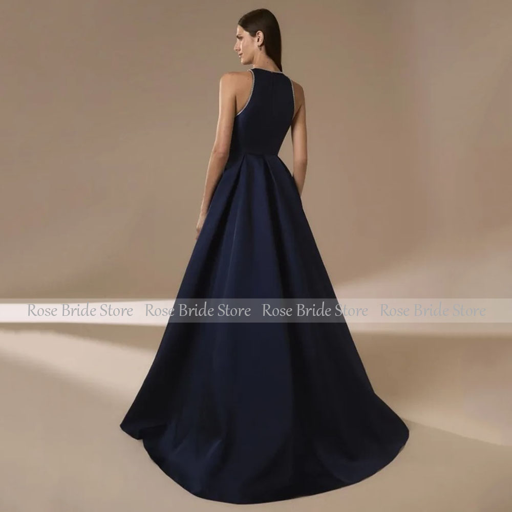 فساتين سهرة من الساتان باللون  - مراجعة Elegant Satin Evening Gown Split وسعره