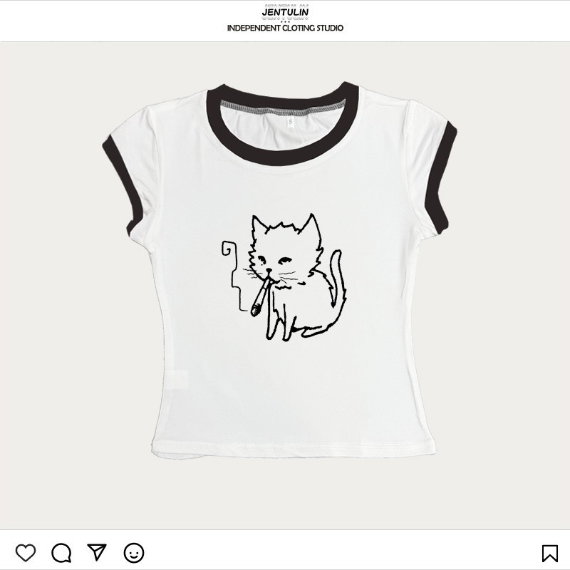 تي شيرت نسائي بتصميم كوري Y2k  - مراجعة Y2K Graphic Baby Tee Crop وسعره