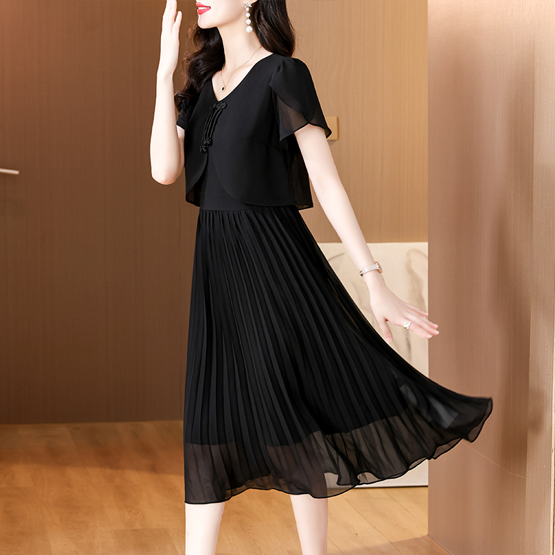فستان صيفي غير رسمي من الشيفون - مراجعة French Vintage Floral Midi Dress وسعره